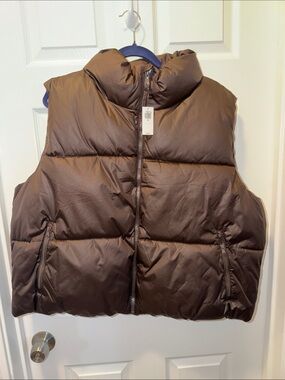 Old Navy Brown Puffer Vest